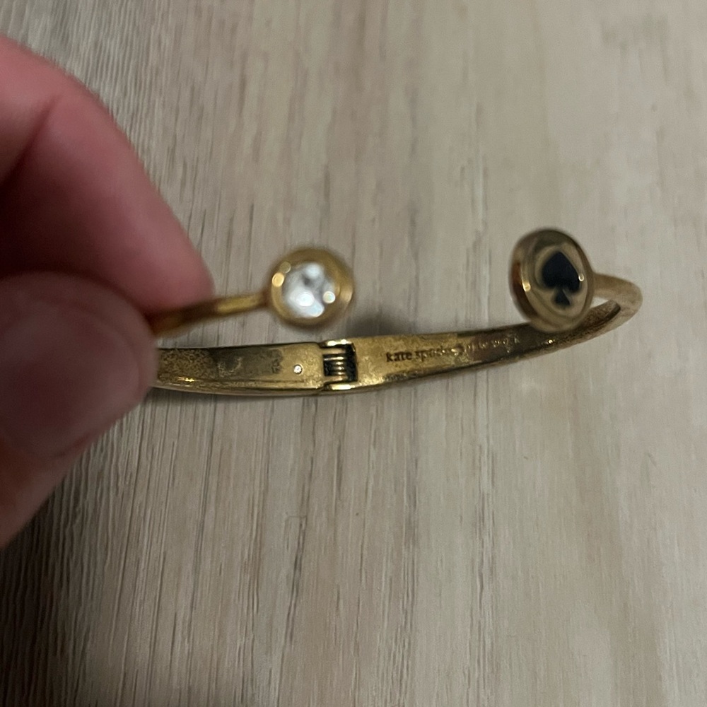 Kate Spade Gold and Black Minimalist Bracelet and earring set - Picture 5 of 5